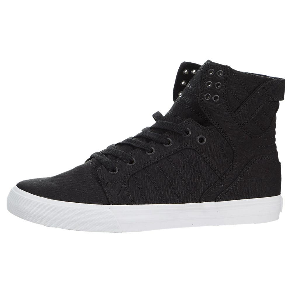 Baskets Montantes Supra SkyTop D Noir Black/White Femme | CLD-67089897